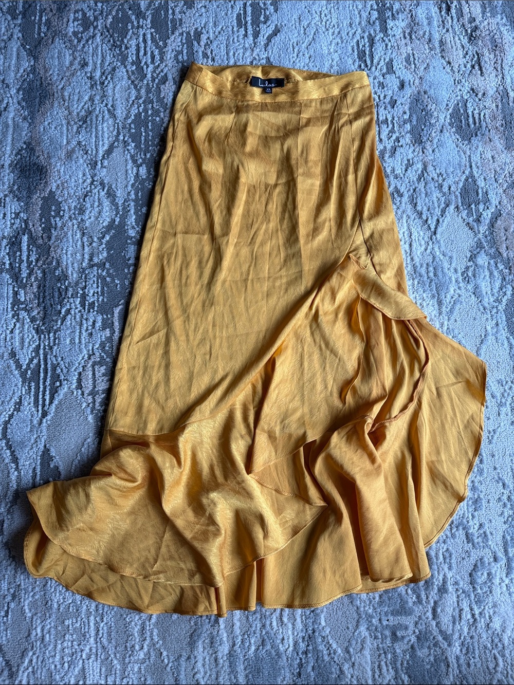 Lulu's Golden Yellow High-Low Ruffle Maxi Skirt